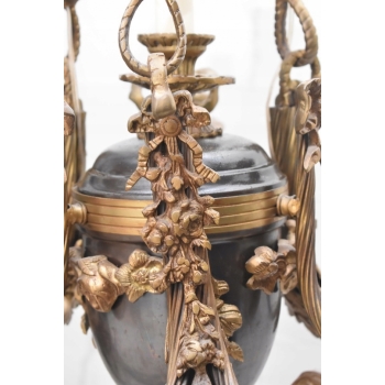 Żyrandol z Brązu Królewska Lampa Sufitowa Styl Barokowy