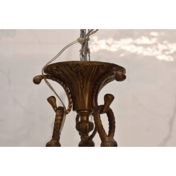 Żyrandol z Brązu Królewska Lampa Sufitowa Styl Barokowy