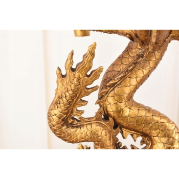 Smok Japoiński Świecznik Dwuramienny - Figura - Prezent