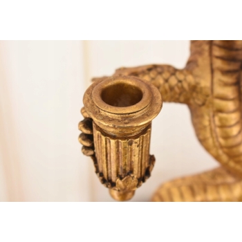 Smok Japoiński Świecznik Dwuramienny - Figura - Prezent