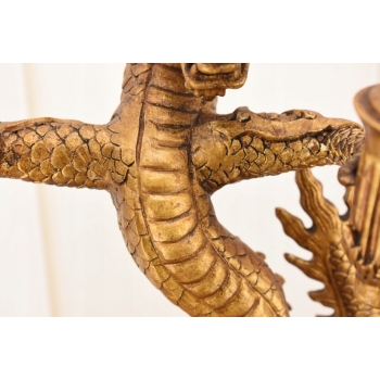 Smok Japoiński Świecznik Dwuramienny - Figura - Prezent