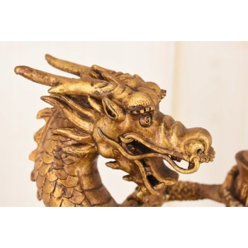 Smok Japoiński Świecznik Dwuramienny - Figura - Prezent