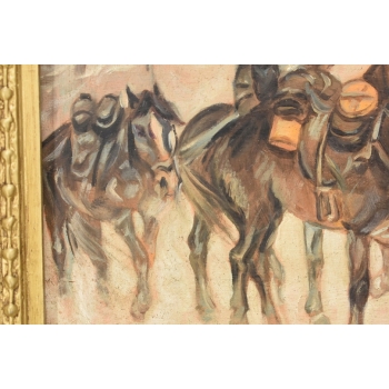 Jerzy Kossak - Powrót z Wojny - Polski Obraz Olejny