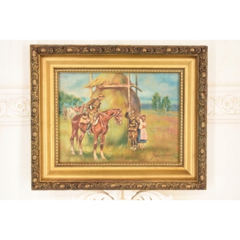 Jerzy Kossak - Patrol - Polski Obraz Olejny