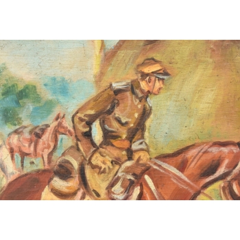 Jerzy Kossak - Patrol - Polski Obraz Olejny