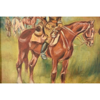 Jerzy Kossak - Patrol - Polski Obraz Olejny