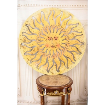 Kolorowy Okrągły Dekor Ścienny - Słońce - Dekoracja Wisząca - Ozdoba