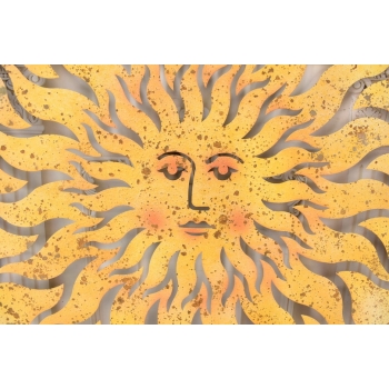 Kolorowy Okrągły Dekor Ścienny - Słońce - Dekoracja Wisząca - Ozdoba