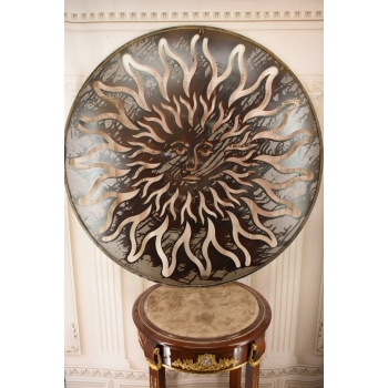 Kolorowy Okrągły Dekor Ścienny - Słońce - Dekoracja Wisząca - Ozdoba