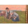 M. GIERYMSKI - Kobiety Pracujące w Polu - Pejzaż Polskiej Wsi Obraz Olejny