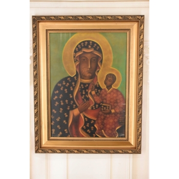 Styka - Matka Boska Częstochowska - Maryja z Jezusem - Biblia Obraz Olejny