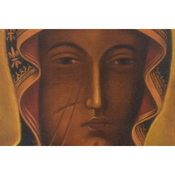 Styka - Matka Boska Częstochowska - Maryja z Jezusem - Biblia Obraz Olejny