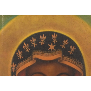 Styka - Matka Boska Częstochowska - Maryja z Jezusem - Biblia Obraz Olejny