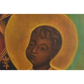 Styka - Matka Boska Częstochowska - Maryja z Jezusem - Biblia Obraz Olejny