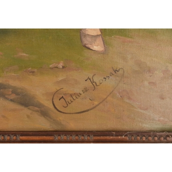 Juliusz Kossak - Arystokratka Na Koniu - Dżokejka - Polski Obraz Olejny