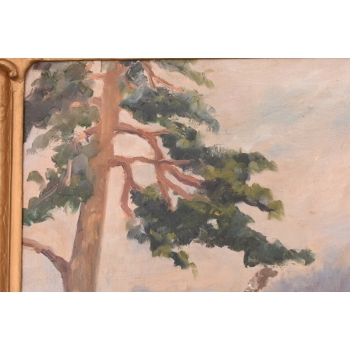 Wojciech Kossak - Przejazd Żołnierzy Przez Wieś - Zimowa Scena Obraz Olejny