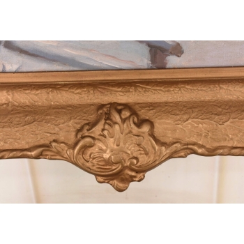 Wojciech Kossak - Przejazd Żołnierzy Przez Wieś - Zimowa Scena Obraz Olejny