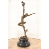 Kobieta Tancerka z Gołębiami - Figura Rzeźba z Brązu - Dekoracja Prezent