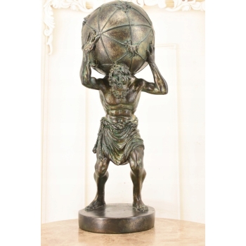 Atlas Dźwigający Kulę Ziemską - Mitologia Grecka - Figura Rzeźba Dekoracja