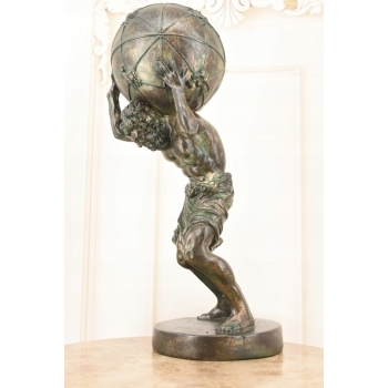 Atlas Dźwigający Kulę Ziemską - Mitologia Grecka - Figura Rzeźba Dekoracja