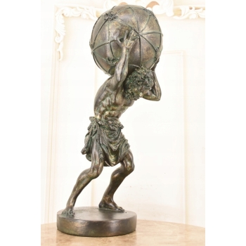 Atlas Dźwigający Kulę Ziemską - Mitologia Grecka - Figura Rzeźba Dekoracja