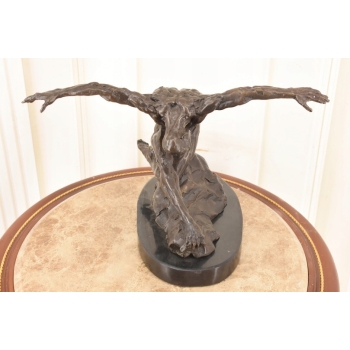 Nowoczesna Rzeźba Mężczyzny w Tańcu - Akrobata - Figura z Brązu - Ozdoba