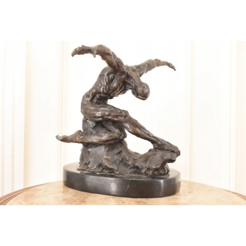 Nowoczesna Rzeźba Mężczyzny w Tańcu - Akrobata - Figura z Brązu - Ozdoba