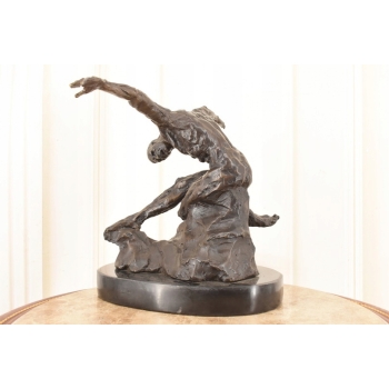 Nowoczesna Rzeźba Mężczyzny w Tańcu - Akrobata - Figura z Brązu - Ozdoba