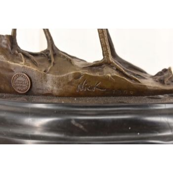 Dwie Czaple z Brązu - Figura Rzeźba Czapla - Ptak Brąz - Dekoracja