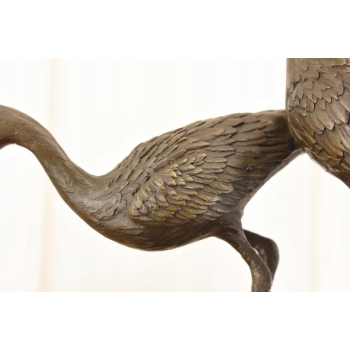 Dwie Czaple z Brązu - Figura Rzeźba Czapla - Ptak Brąz - Dekoracja