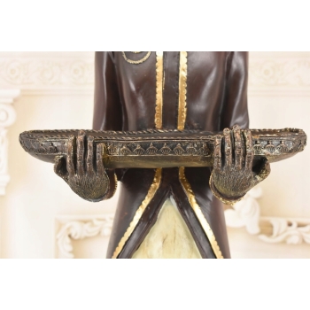 Małpa w Stroju Lokaja - Małpa Kelner z Taca - Figura Rzeźba - Ozdoba 100 cm