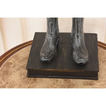 Małpa w Stroju Lokaja - Małpa Kelner z Taca - Figura Rzeźba - Ozdoba 100 cm