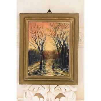 Zbigniew Zabiegaj - Spacer Aleją Drzew - Jesienny Pejzaż - Obraz Dekoracja