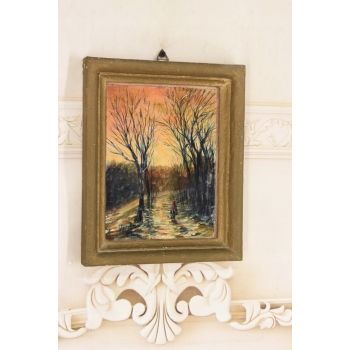 Zbigniew Zabiegaj - Spacer Aleją Drzew - Jesienny Pejzaż - Obraz Dekoracja