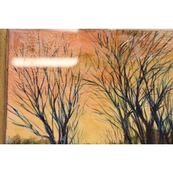 Zbigniew Zabiegaj - Spacer Aleją Drzew - Jesienny Pejzaż - Obraz Dekoracja