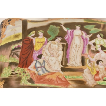 Porcelanowa Szkatuła na Skarby - Porcelana Prezent Malunki Kobiet Sygnowana