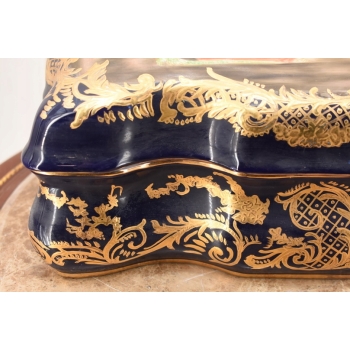 Porcelanowa Szkatuła na Skarby - Porcelana Prezent Malunki Kobiet Sygnowana