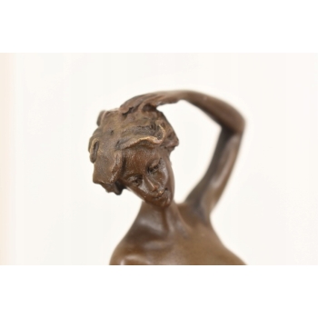 Zmysłowa Naga Kobieta Na Fali - Figura Rzeźba z Brązu - Dekoracja