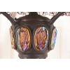 Lampa Witrażowa - Styl Tiffany Glass - Witraż - Motyw Róż - Ozdoba