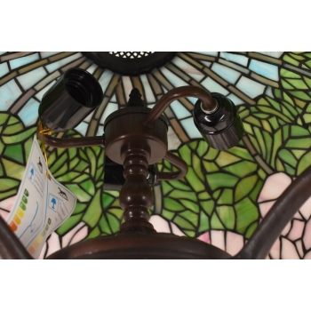Lampa Witrażowa - Styl Tiffany Glass - Witraż - Motyw Róż - Ozdoba