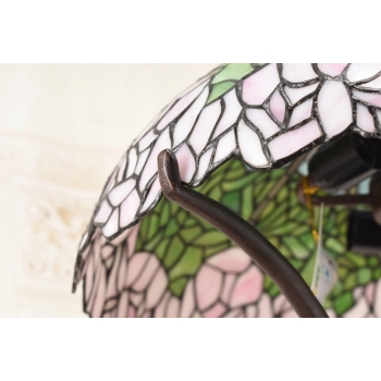 Lampa Witrażowa - Styl Tiffany Glass - Witraż - Motyw Róż - Ozdoba