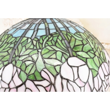 Lampa Witrażowa - Styl Tiffany Glass - Witraż - Motyw Róż - Ozdoba