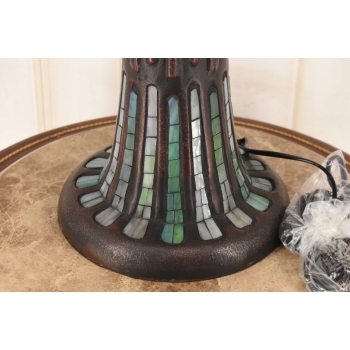 Lampa Witrażowa - Styl Tiffany Glass - Witraż - Motyw Róż - Ozdoba