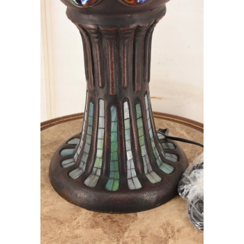 Lampa Witrażowa - Styl Tiffany Glass - Witraż - Motyw Róż - Ozdoba