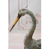 Ogromna Figura Kolorowej Czapli - Czapla - Rzeźba Metalowa Dom - Vintage