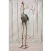 Ogromna Figura Kolorowej Czapli - Czapla - Rzeźba Metalowa Dom - Vintage
