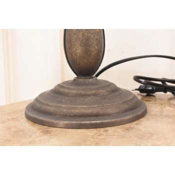 Lampa Gabinetowa Koniakowa - Bankierka mosiężna mosiądz 40cm - Zielona