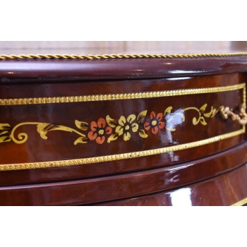 Pałacowa Drewniana Komoda z Malunkami - Szafa - Arystokracja - Złote Okucia