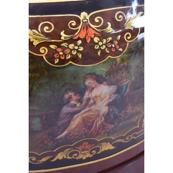 Pałacowa Drewniana Komoda z Malunkami - Szafa - Arystokracja - Złote Okucia