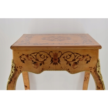 Drewniany Stolik Szachowy - Stół Styl Art Deco - Drewno - Uszkodzony